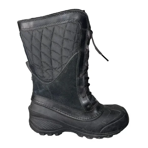 The North Face Thermoball Waterproof Leather Snow Ski Sledding Boots Girl's 4 - Picture 6 of 10